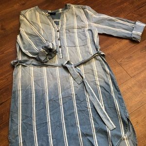 Chambray high low dress